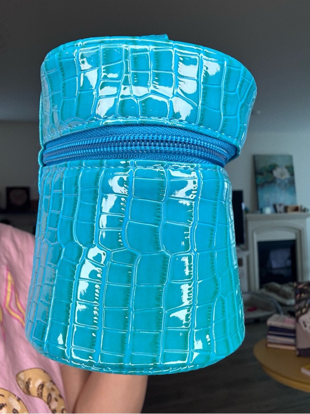 Primeware insulated bag blue teal turquoise crocodile pattern NEW - Picture 10 of 13